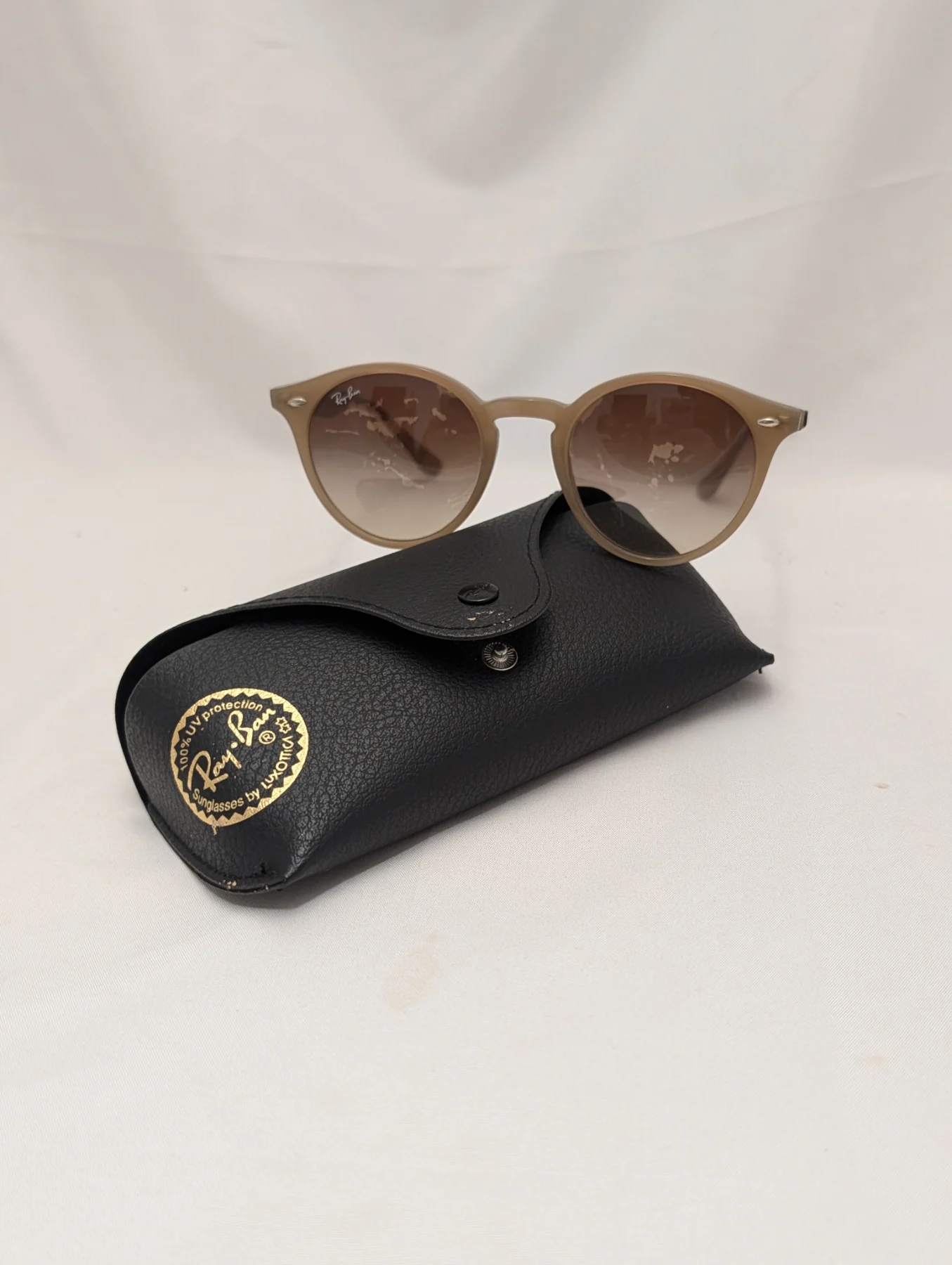 Ray-Ban RB2180 6166/13 Light Brown Round Sunglasses 49-21-145 Brown Gradient