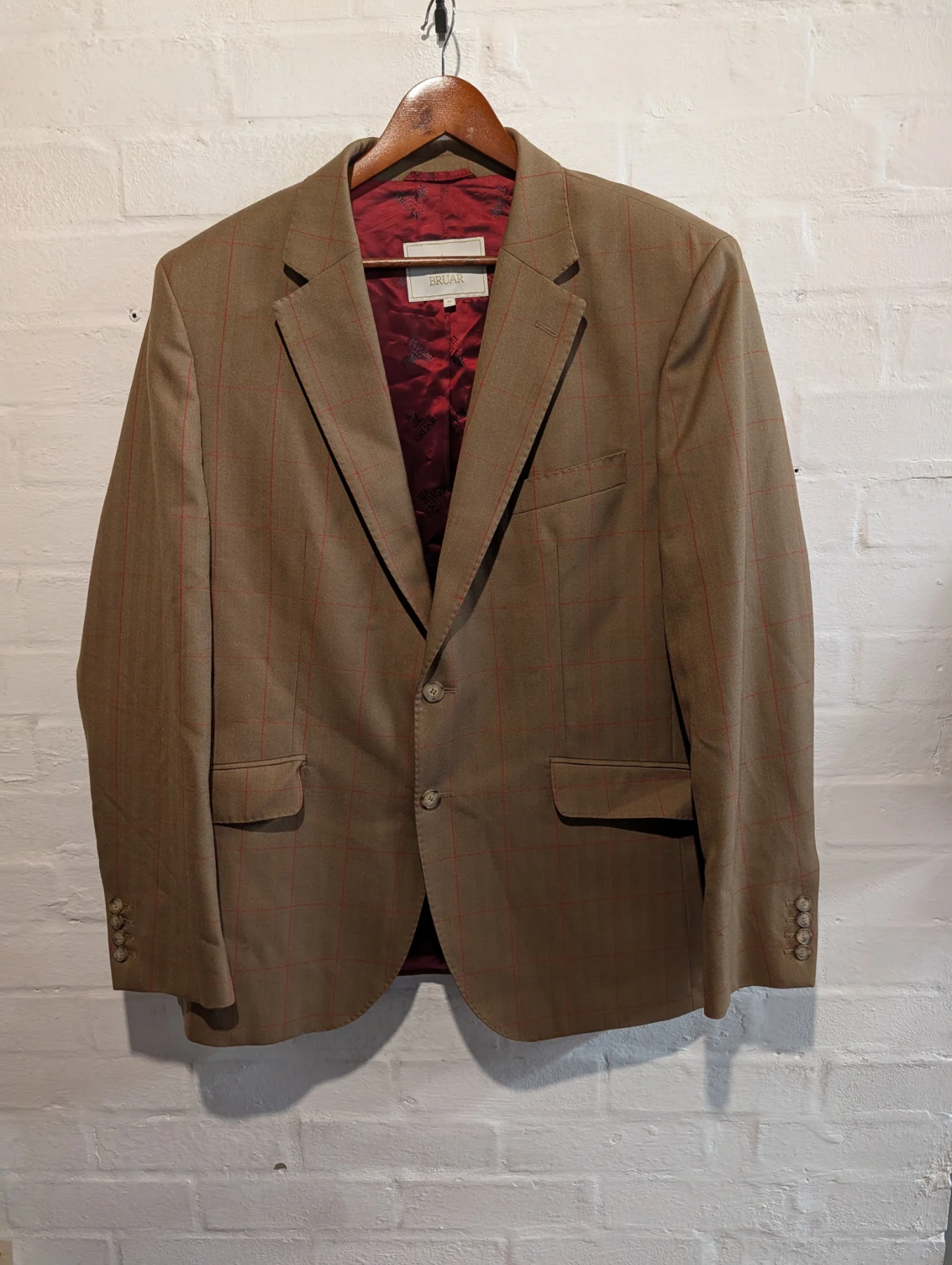 The House of Bruar Blazer jacket 48 R merino Herringbone Check Windowpane