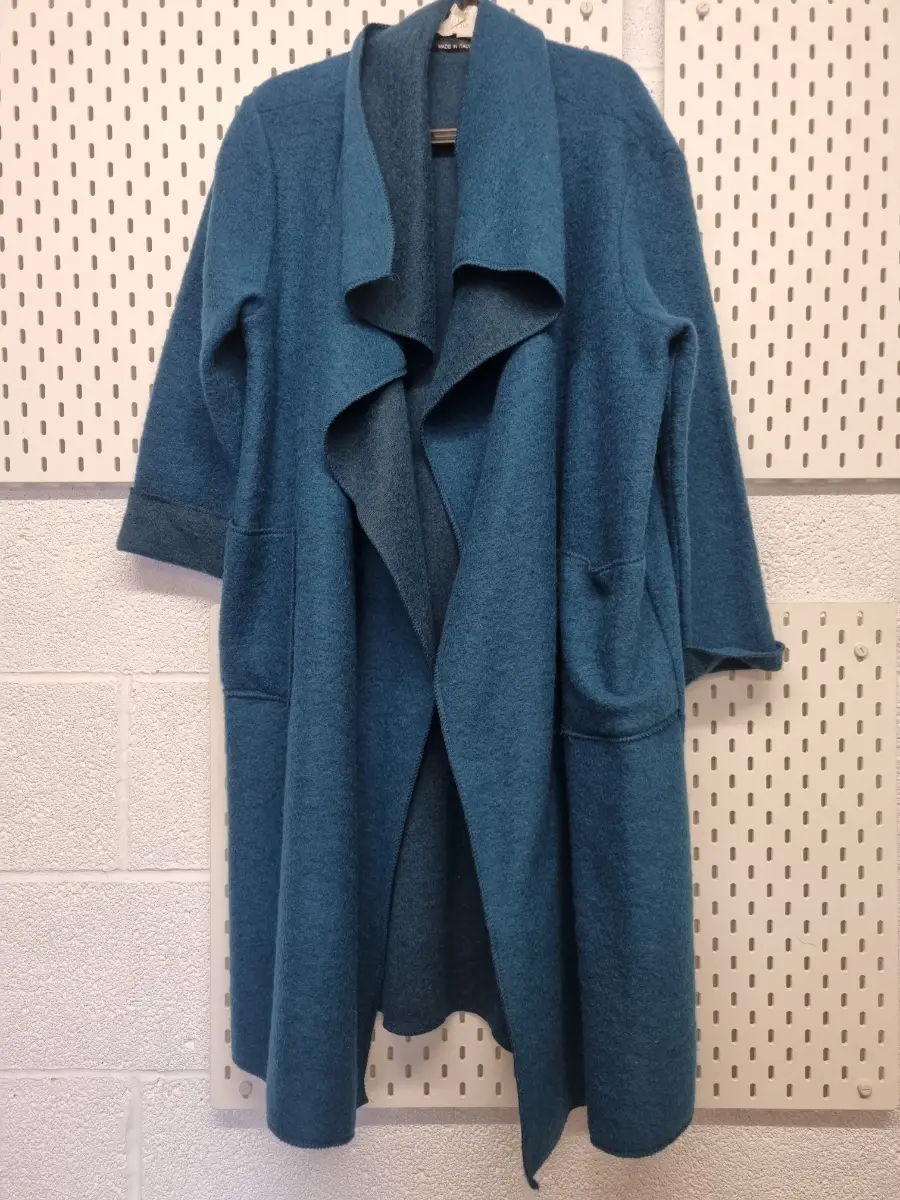 Waterfall coat one sz teal