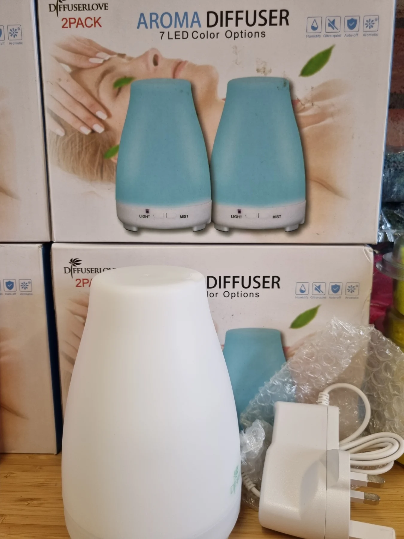 Aroma diffuser 2 pack LED colours