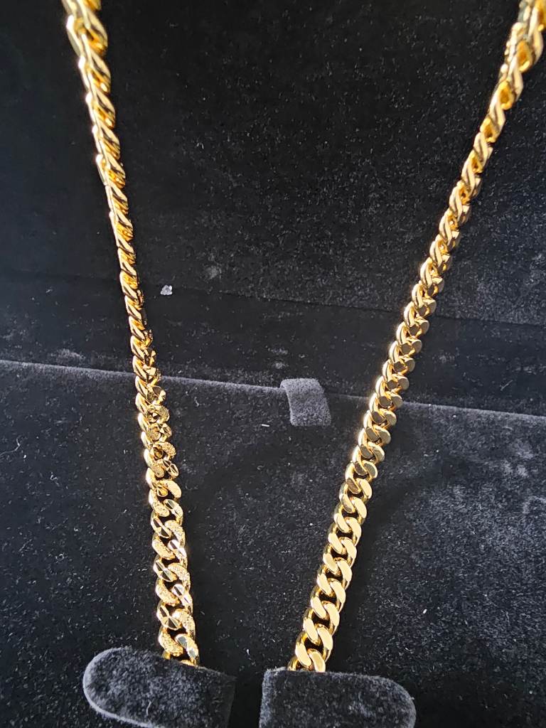 Gold plated necklace 8mm italy