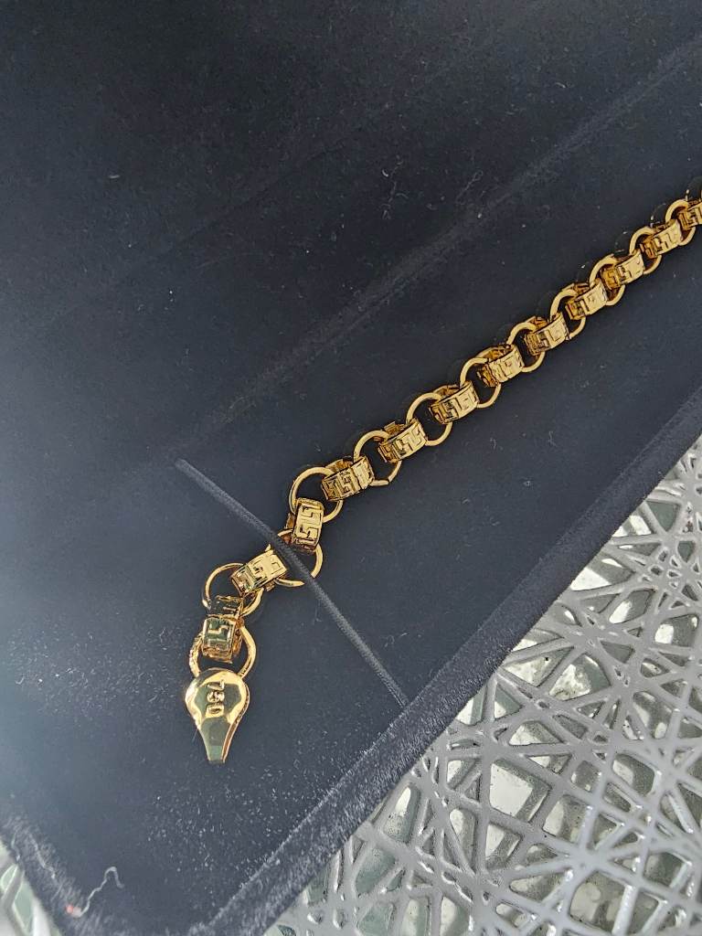 Gold plated belcher bracelet italy
