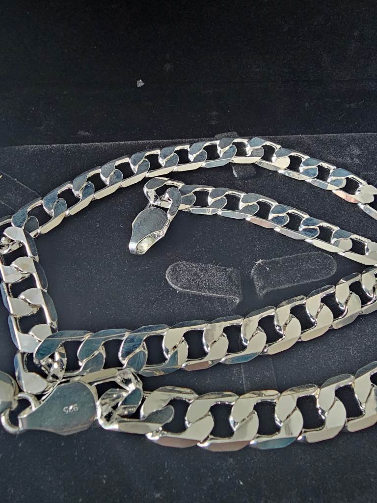 10mm Silver plated necklace 20gram