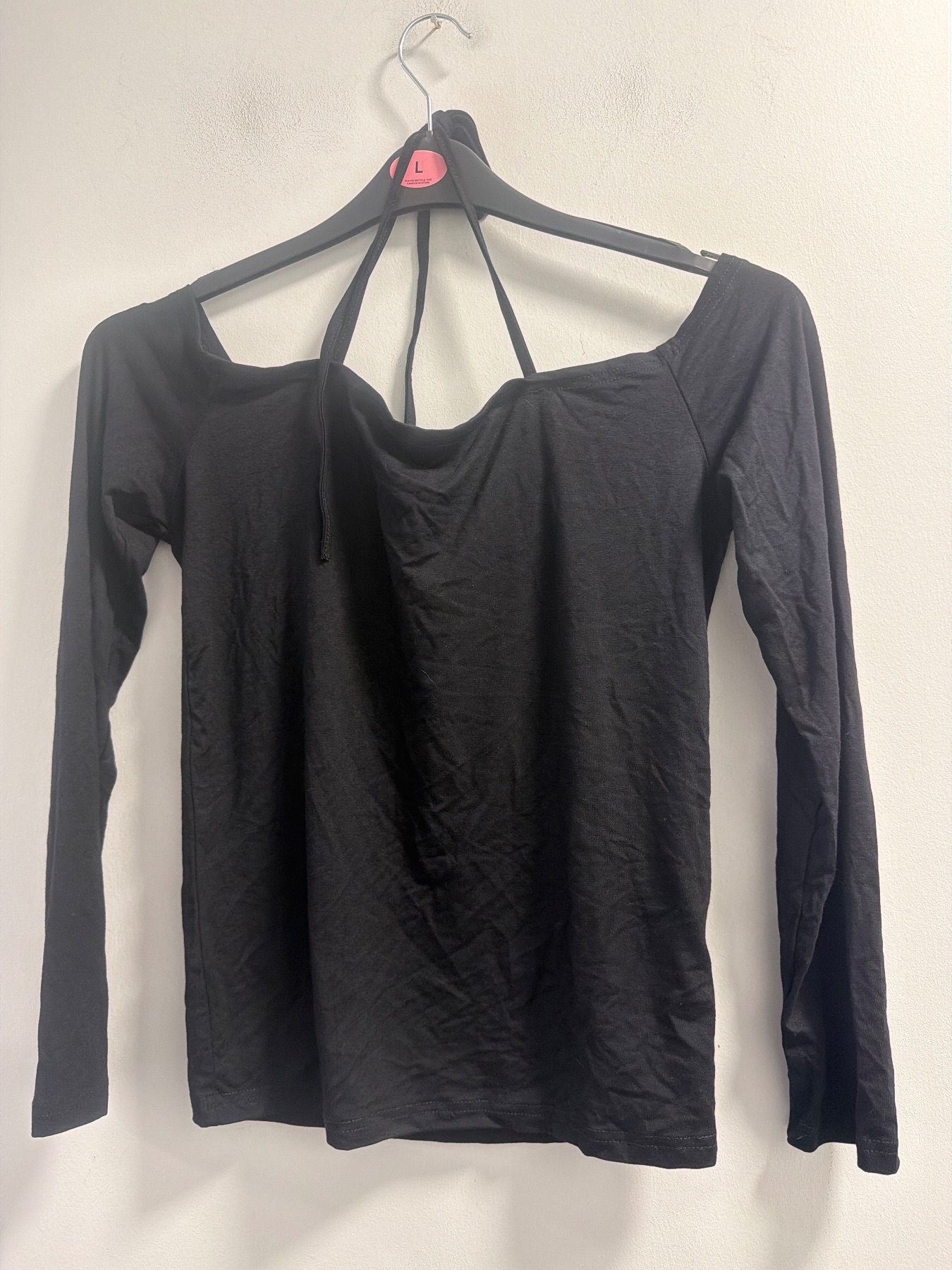Dazy Stretch Black Long Sleeve Top Uk 14