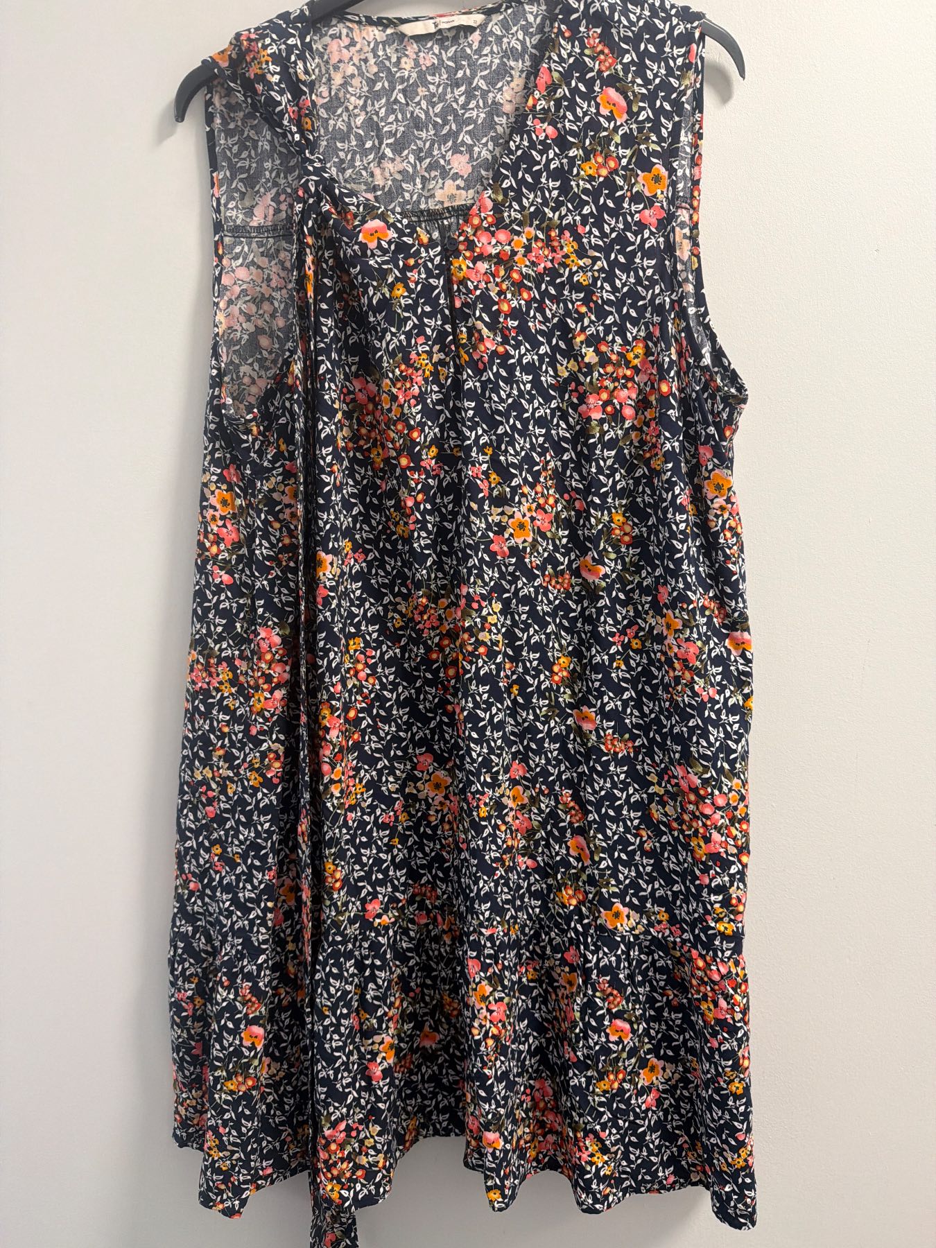 Tu Summer Floral Knee Length Dress Uk 22