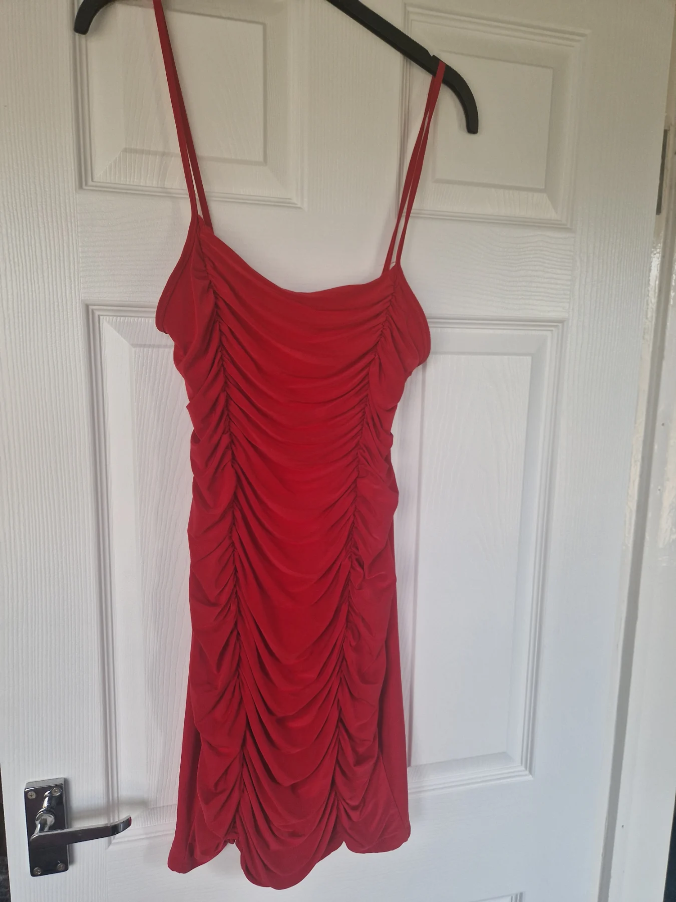 Red mini dress