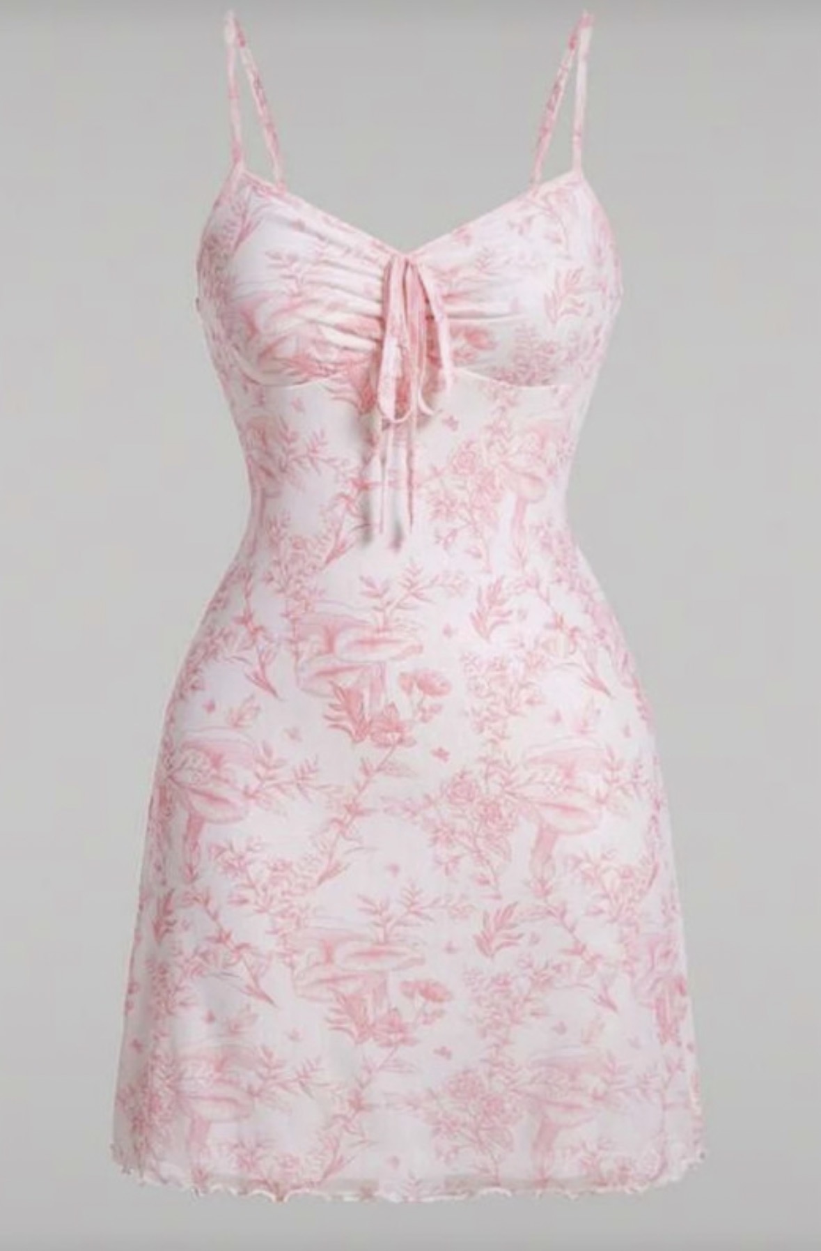 Pink Flower Print Dress