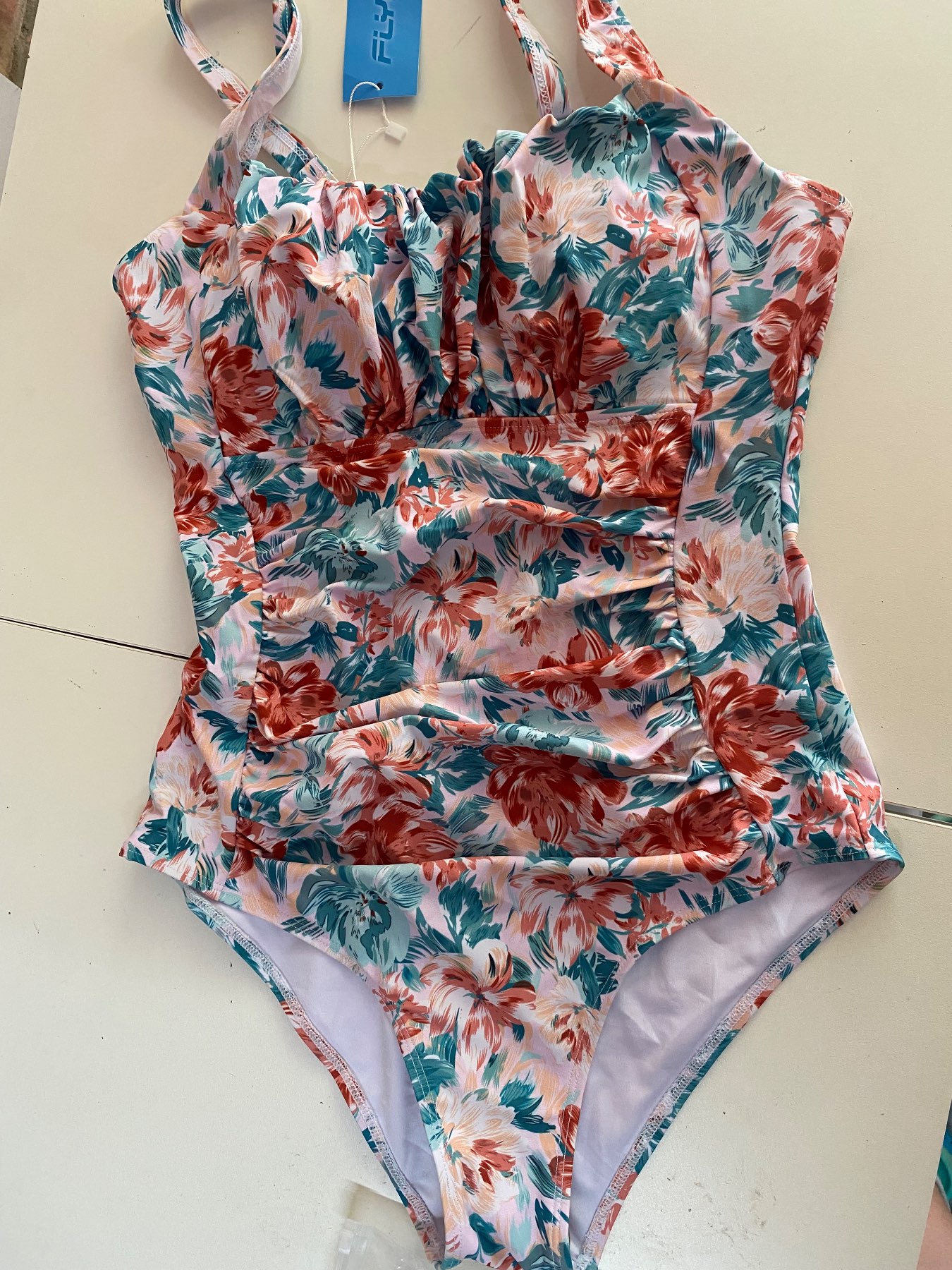 Ruched One Piece Swimsuits Tummy Control Bathing Suit Slimming Monokini