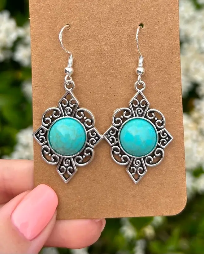 Bohemian-style dangle earrings