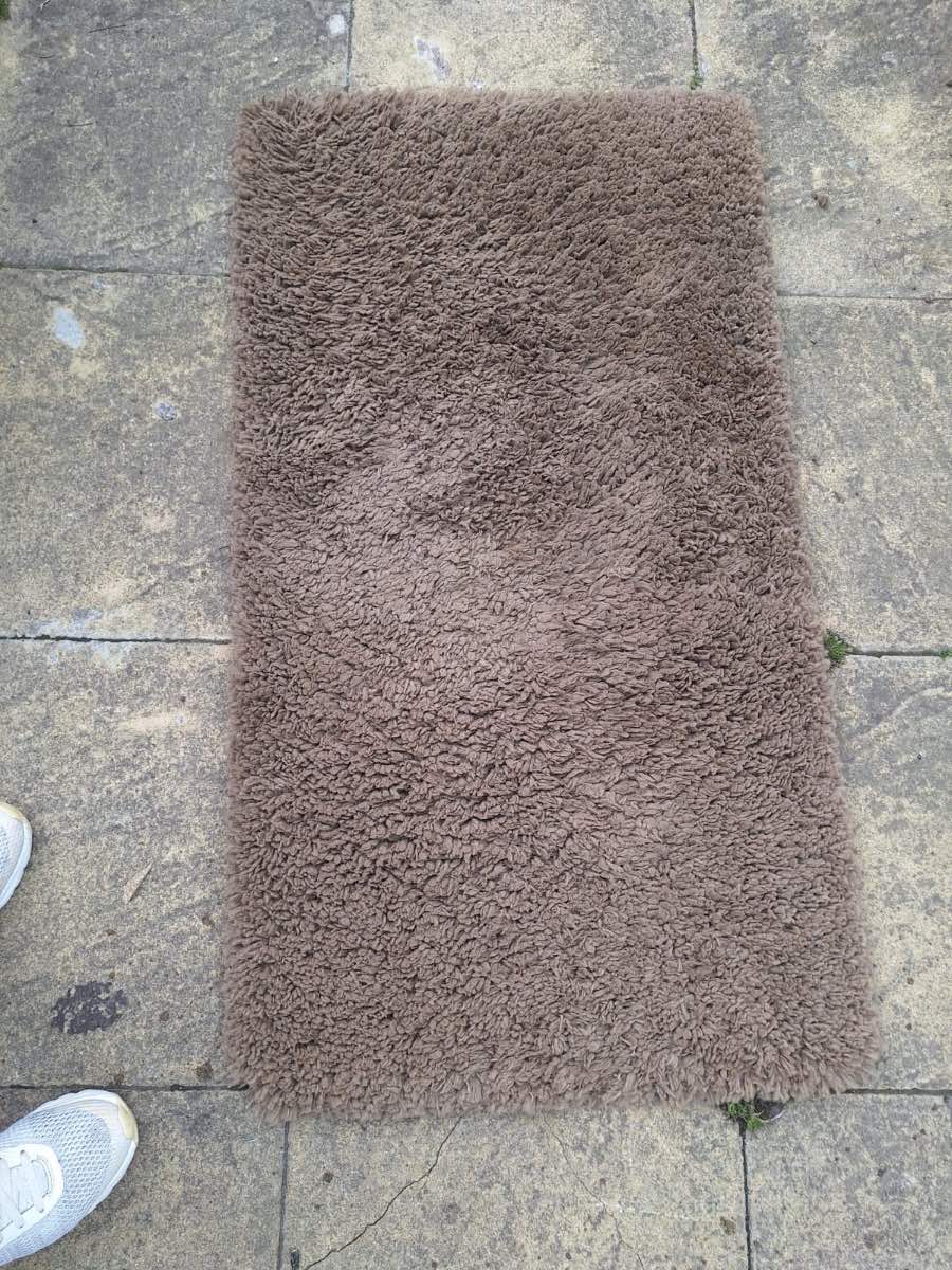 shaggy rug Brown