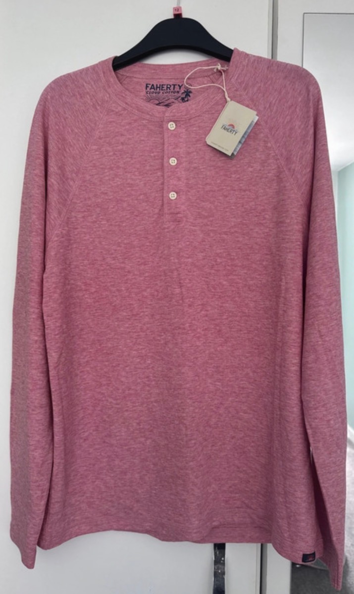 Faherty cloud cotton long sleeve short size M