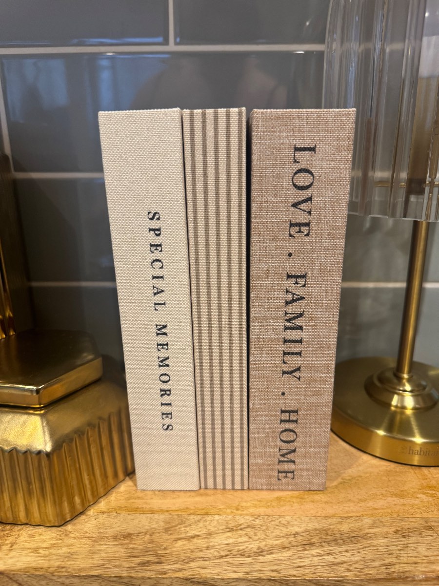 Gorgeous set of 3 modern storage books