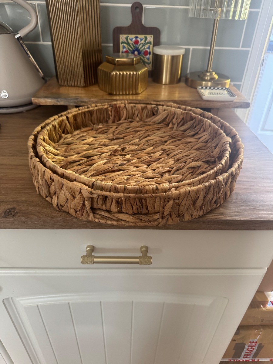 Set of two brand new home decor trays