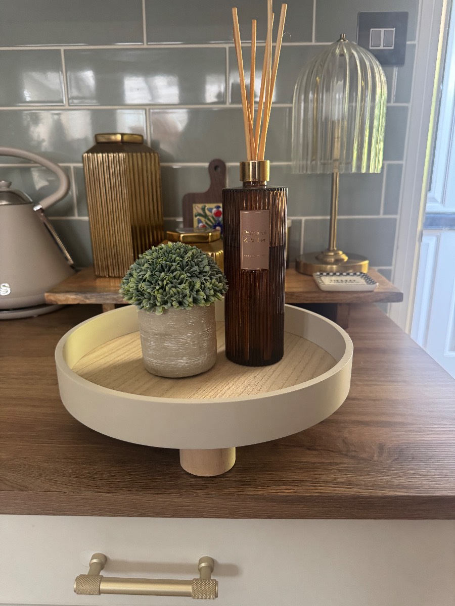 Gorgeous modern raised wooden home decor tray