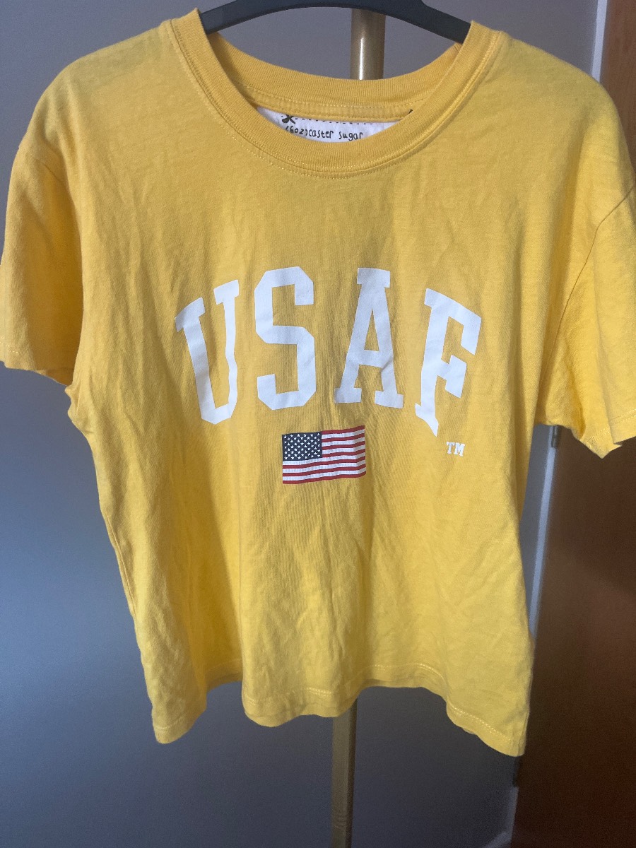 Topshop size 6 vintage style yellow t shirt