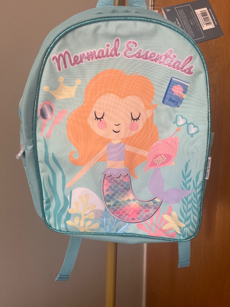 Mermaid theme back to school backpack