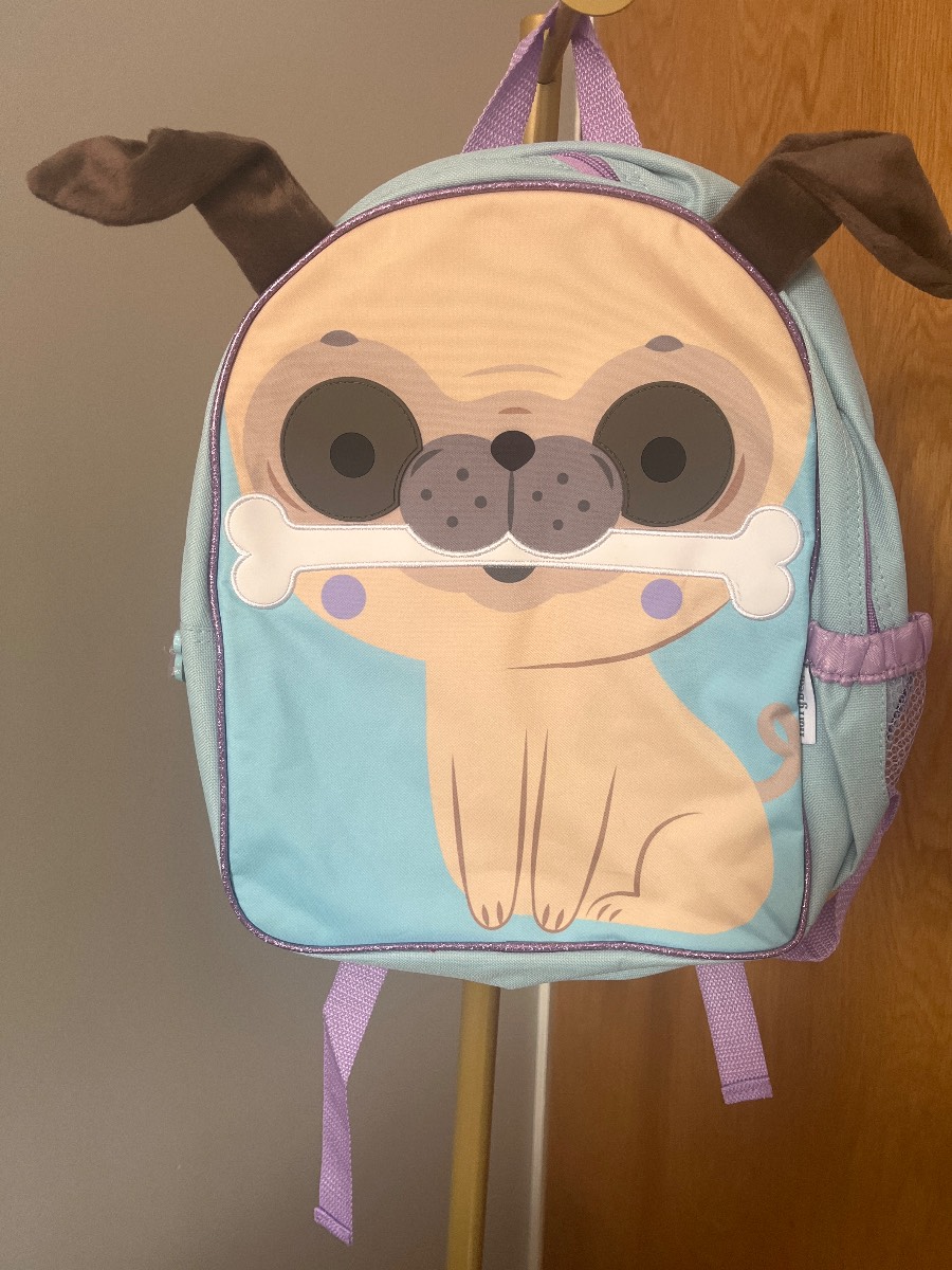 Cute pug design with plush ears backpack ideal back to school new