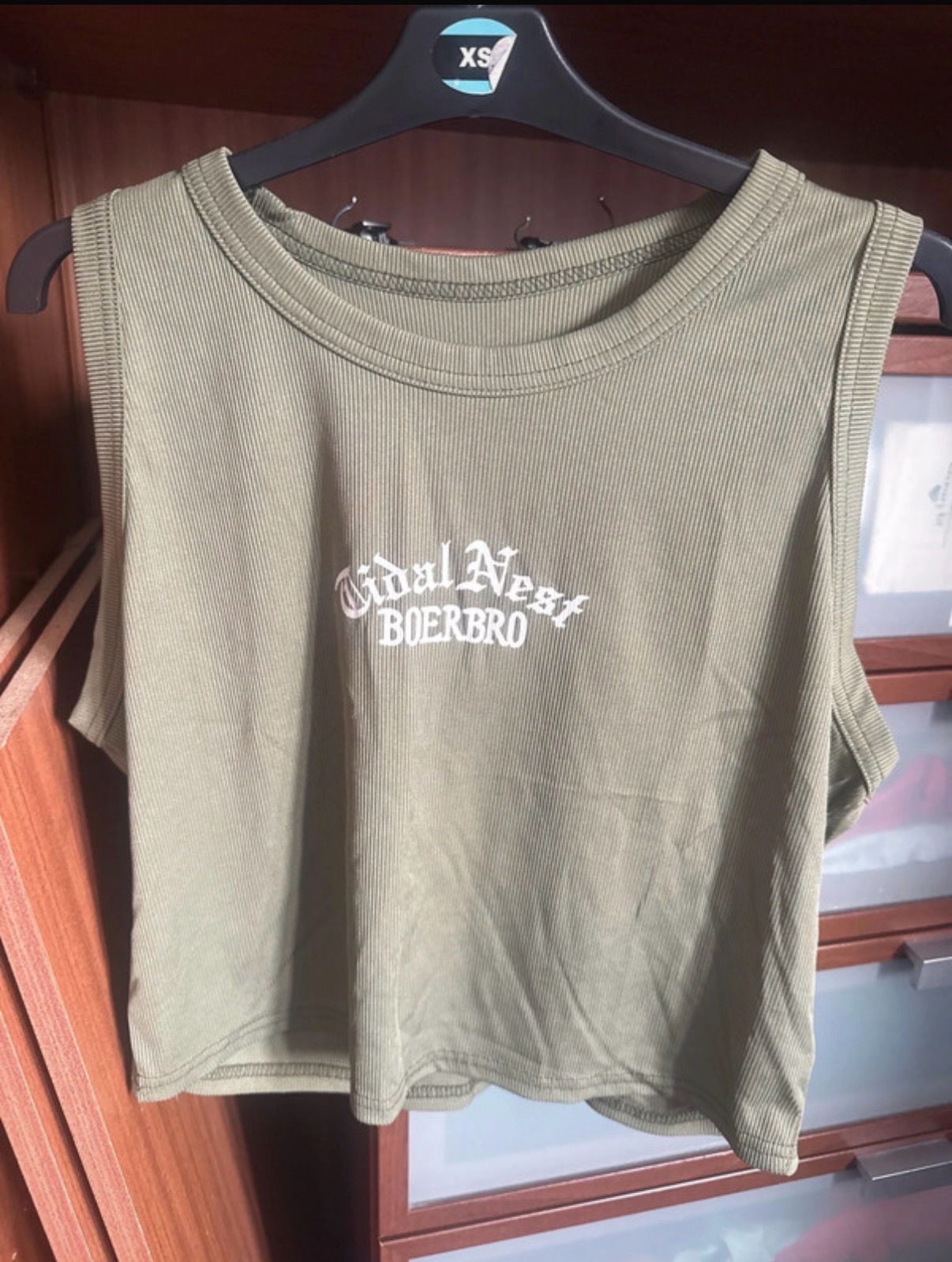 Shein curve sleeveless ribbed logo tank top size 3XL