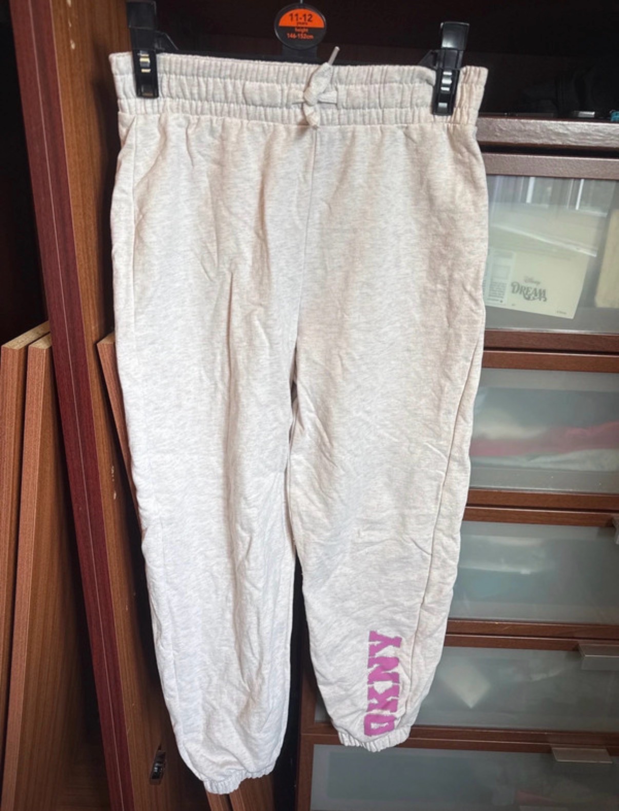 Dkny girls joggers elastic waist and ankle cuff size M (8-10)
