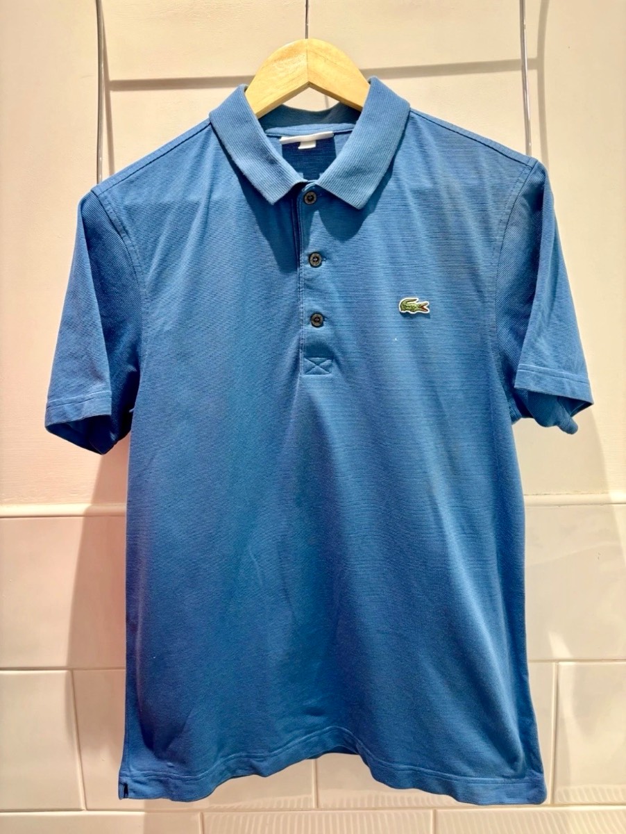 Lacoste Men’s Cotton Polo Shirt Cobalt Blue Size Medium P2P 20”