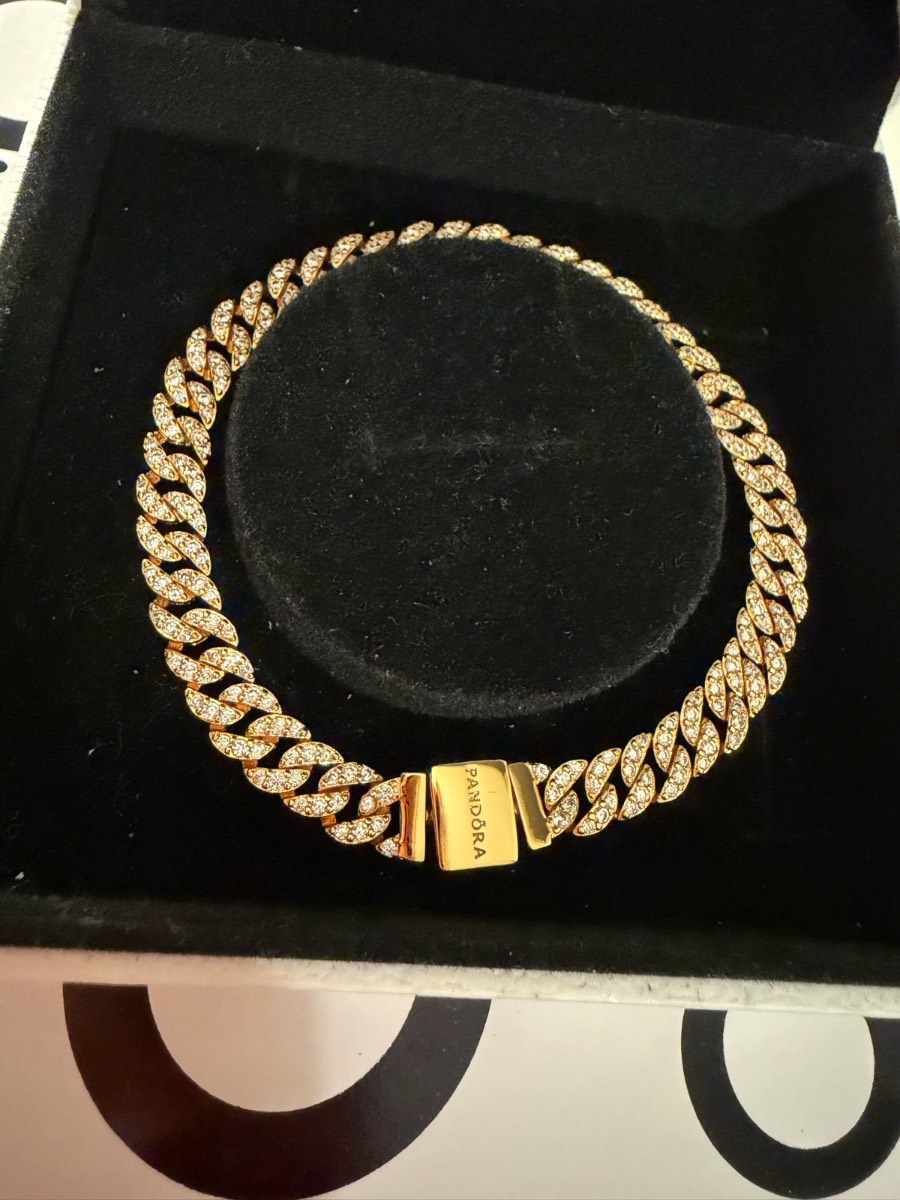 Pandora gold timeless Cuban bracelet 20cm