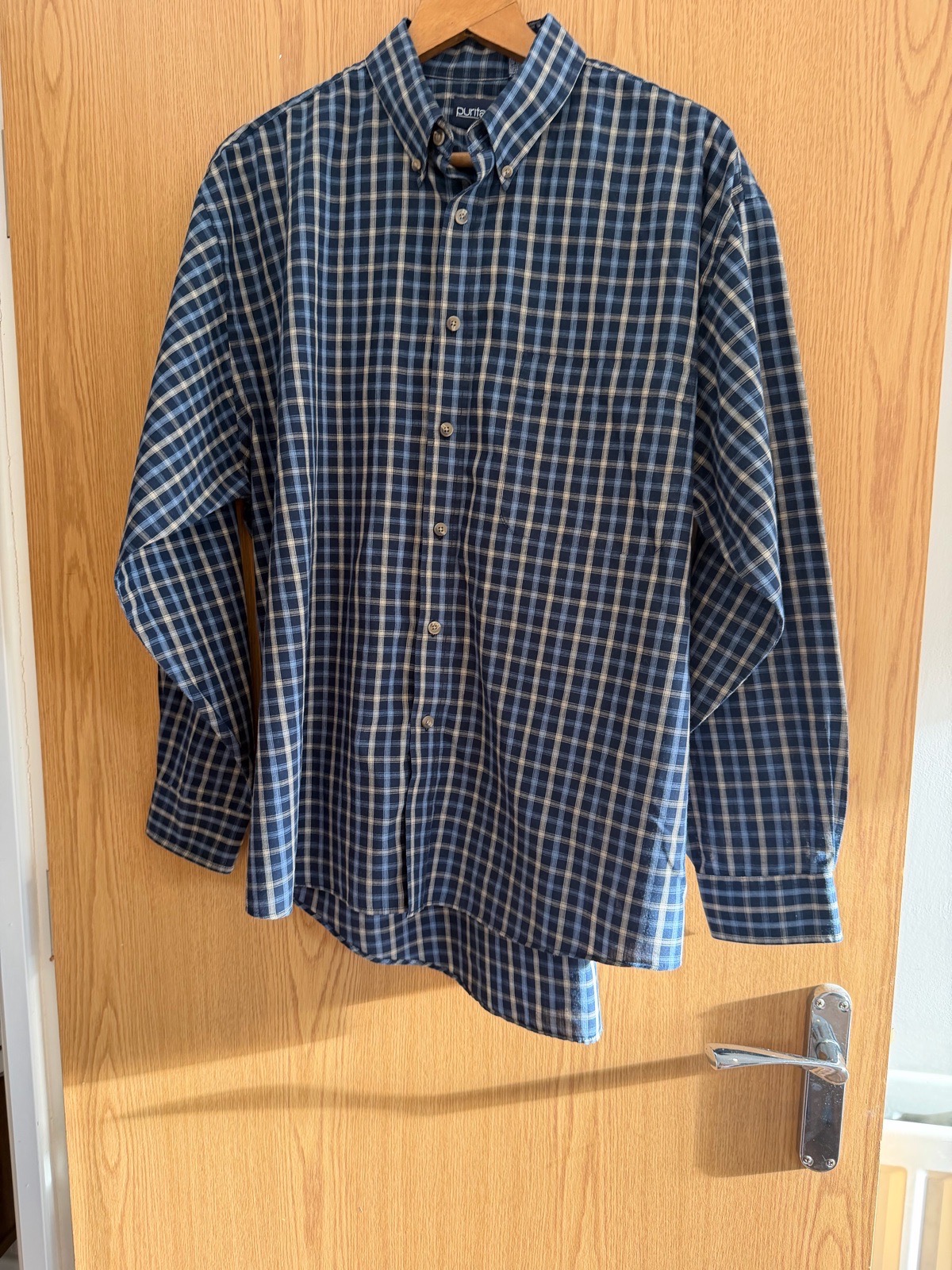 Mens casual checked shirt