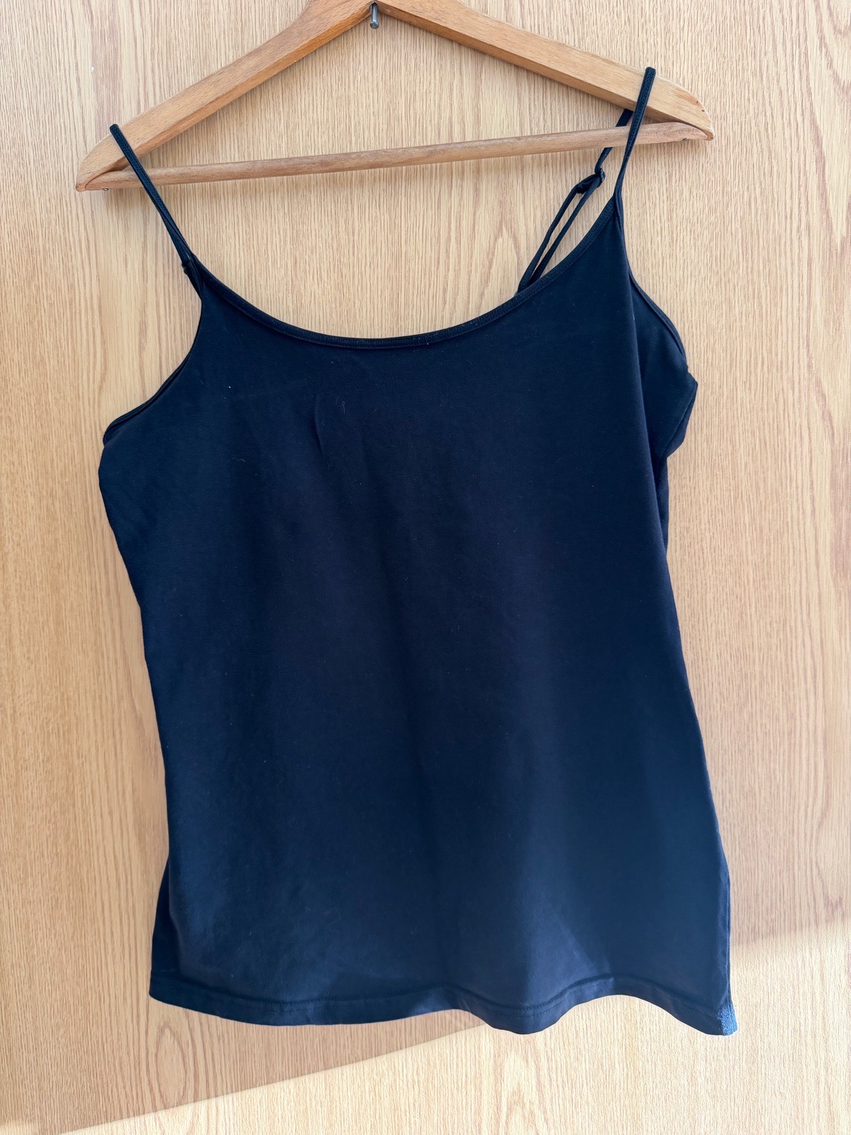 Ladies black casual vest top