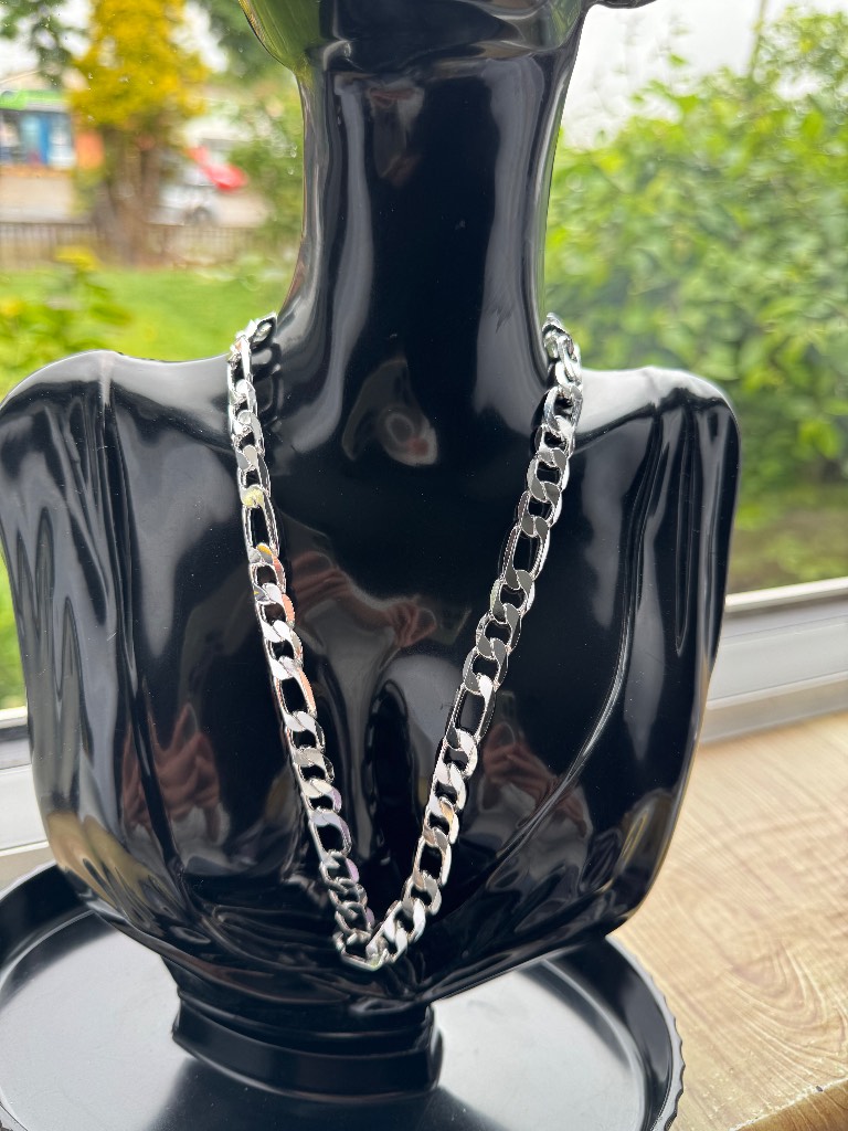 Silver 10mm men’s chain 45cm/18”