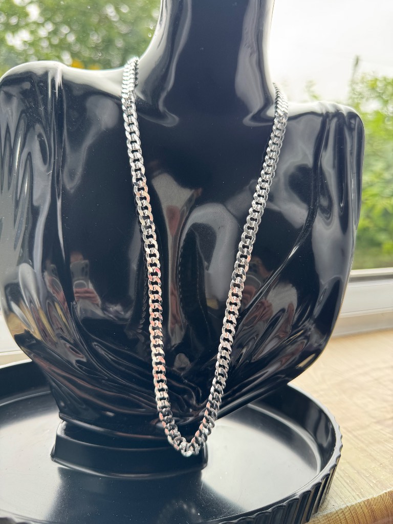 Silver 7mm chain 50cm/20” unisex