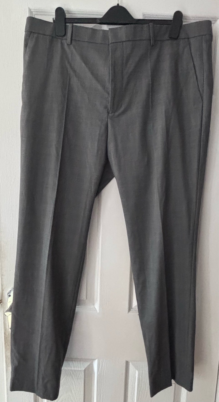 M&S tailored grey trousers