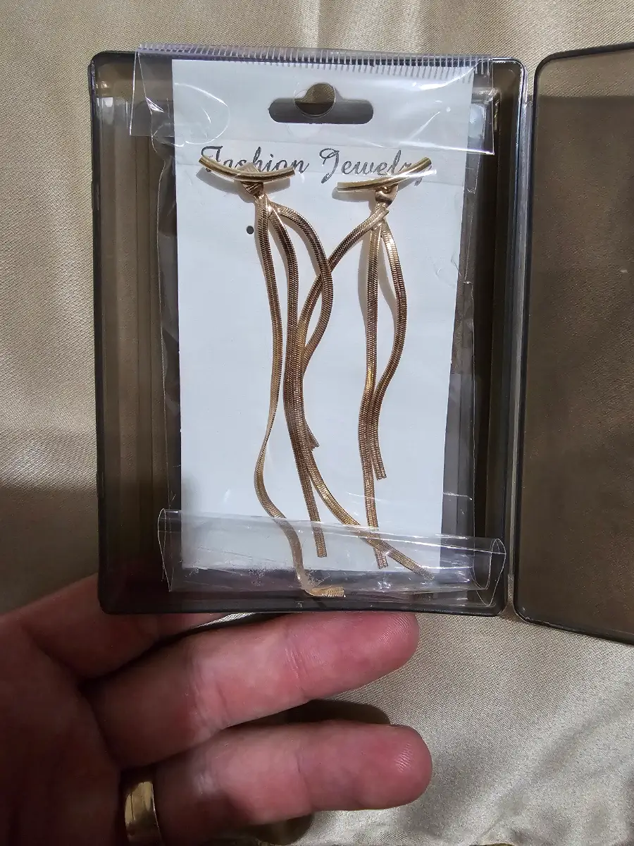 Post long tassel dangle earrings