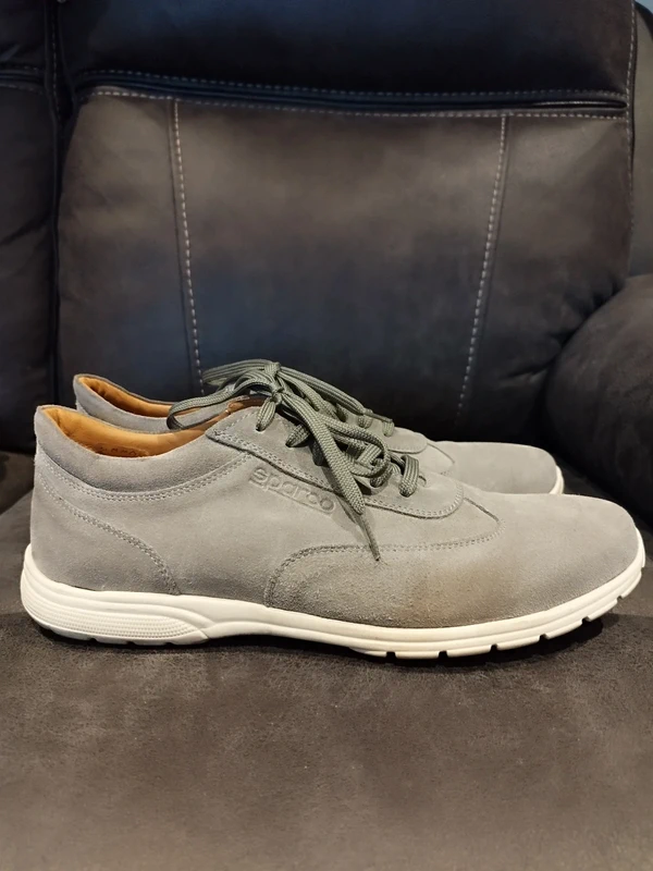 Sparco Imola GP Grey Suede Driving Shoes Trainers Men's EU44 UK9.5