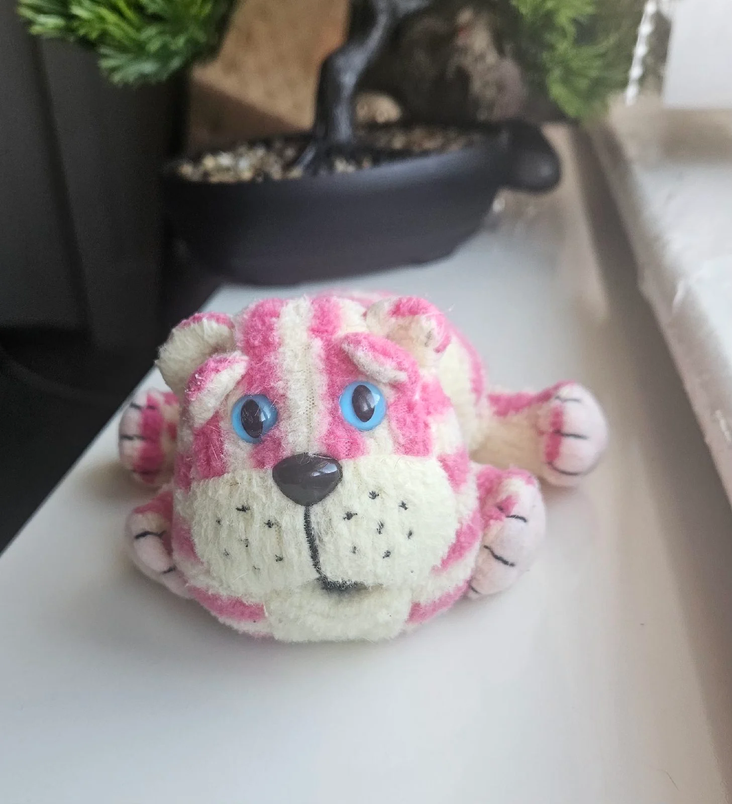 Vintage Bagpuss Pink Striped Cat Plush Toy 1999 Golden Bear Beanie 8 inch
