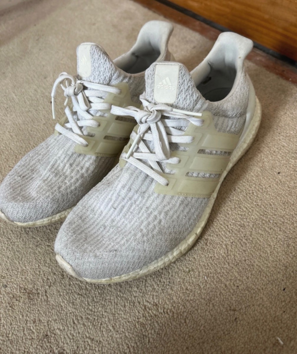 Adidas white ultra boost trainers size 9
