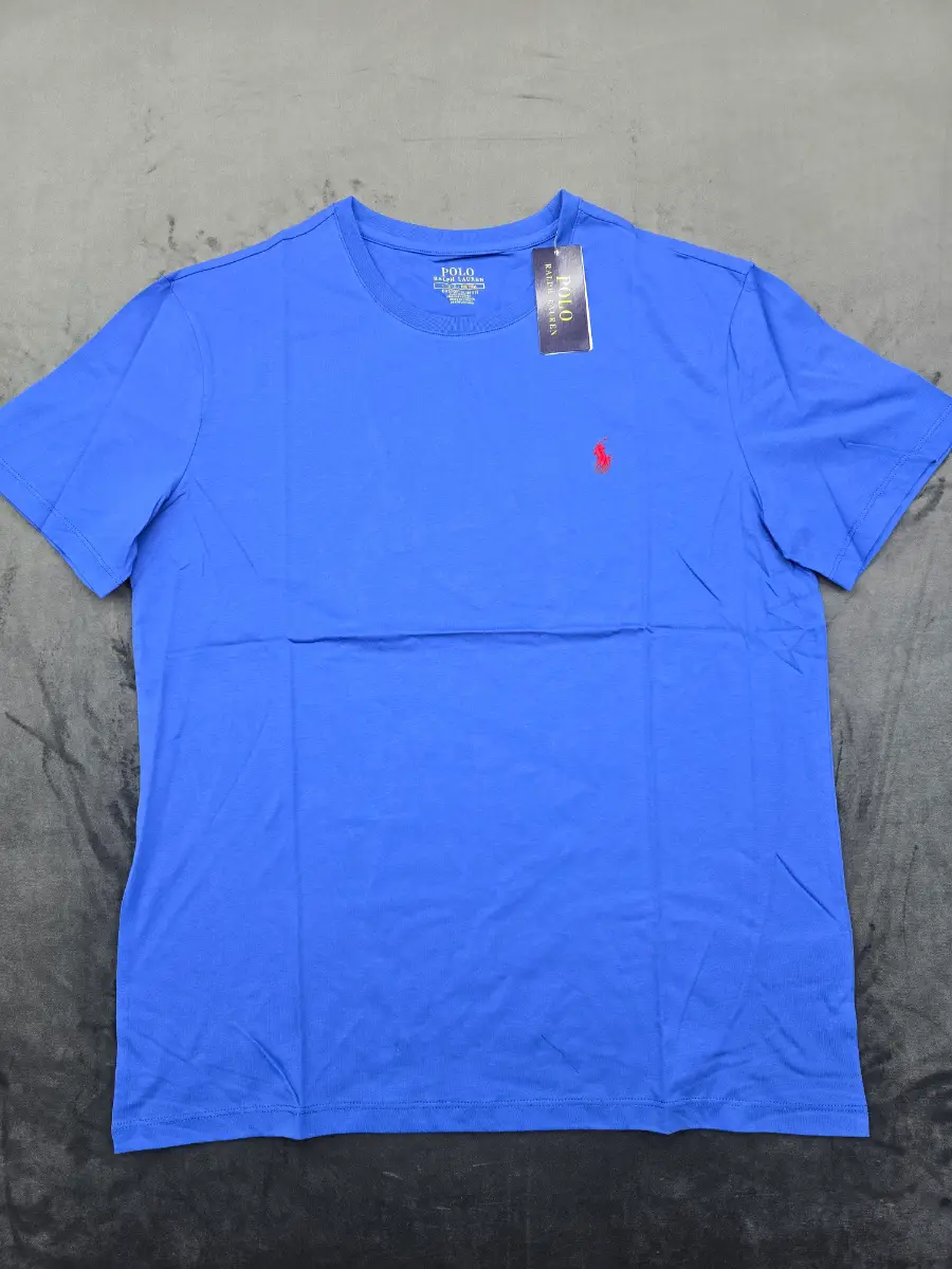 💙 Ralph Lauren T-Shirt – Royal Blue Red Logo – Size Large – New