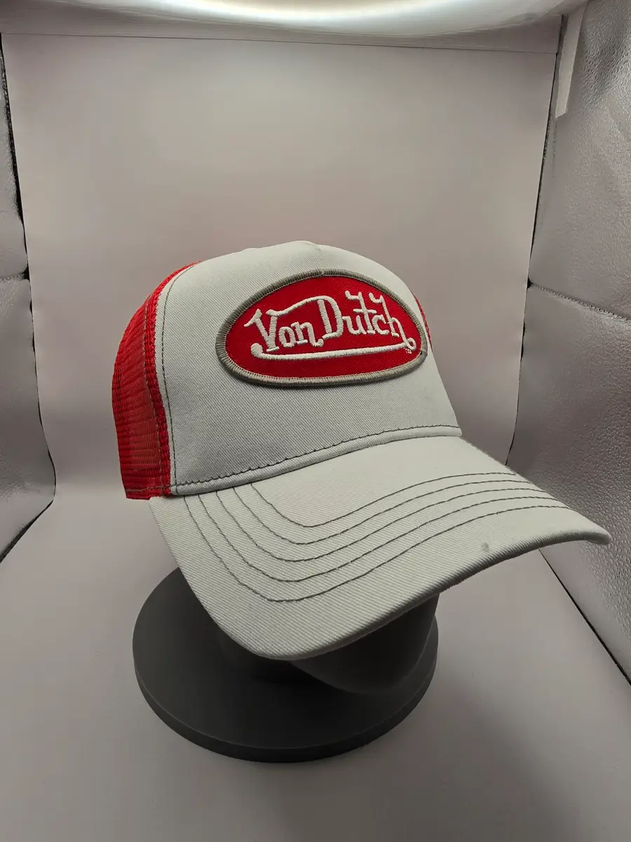 ❤️ Von Dutch Trucker Cap – White & Red – New