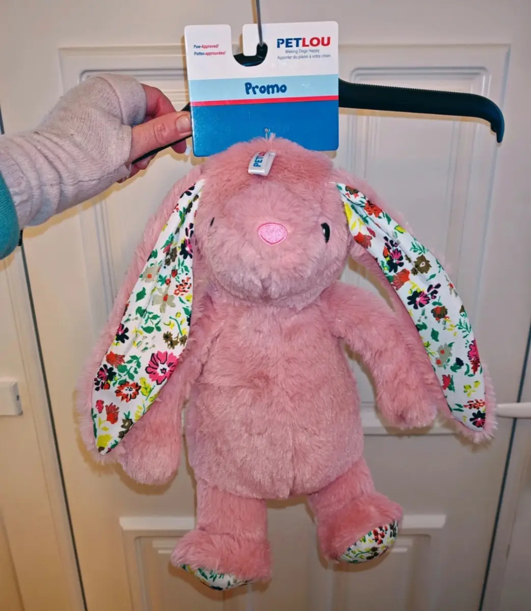 Pet lou promo pink rabbit 15", super cute, soft, squeak. Brand new with tags