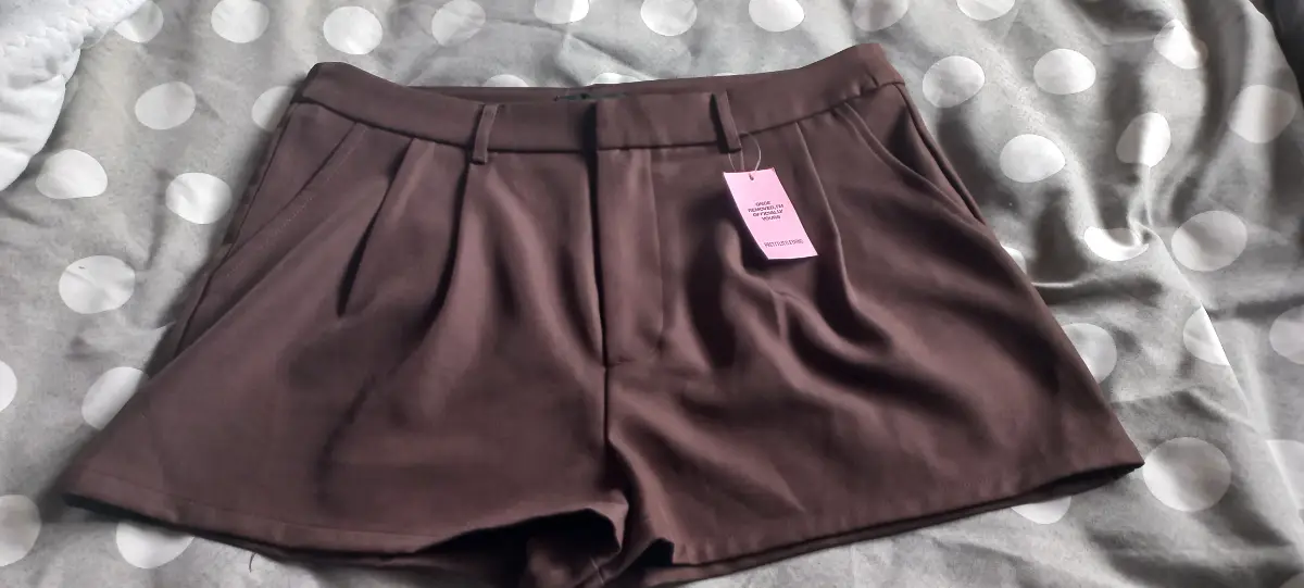 PrettyLittleThing brown ladies shorts size 12 new with tags