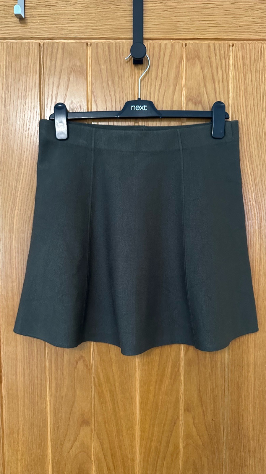 & Other Stories Atelier Dark Olive Khaki Panelled Flared Mini Skirt Double Knit – Size M