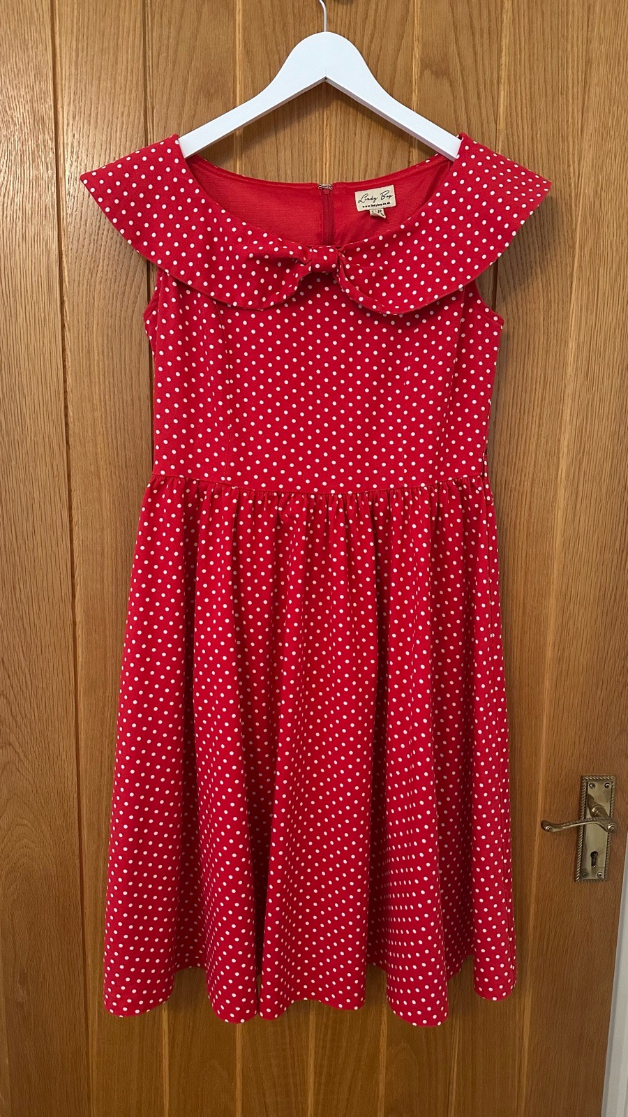 Lindy Bop Rockabilly 1950’s Style Peter Pan Collar Swing Dress Size 12 UK