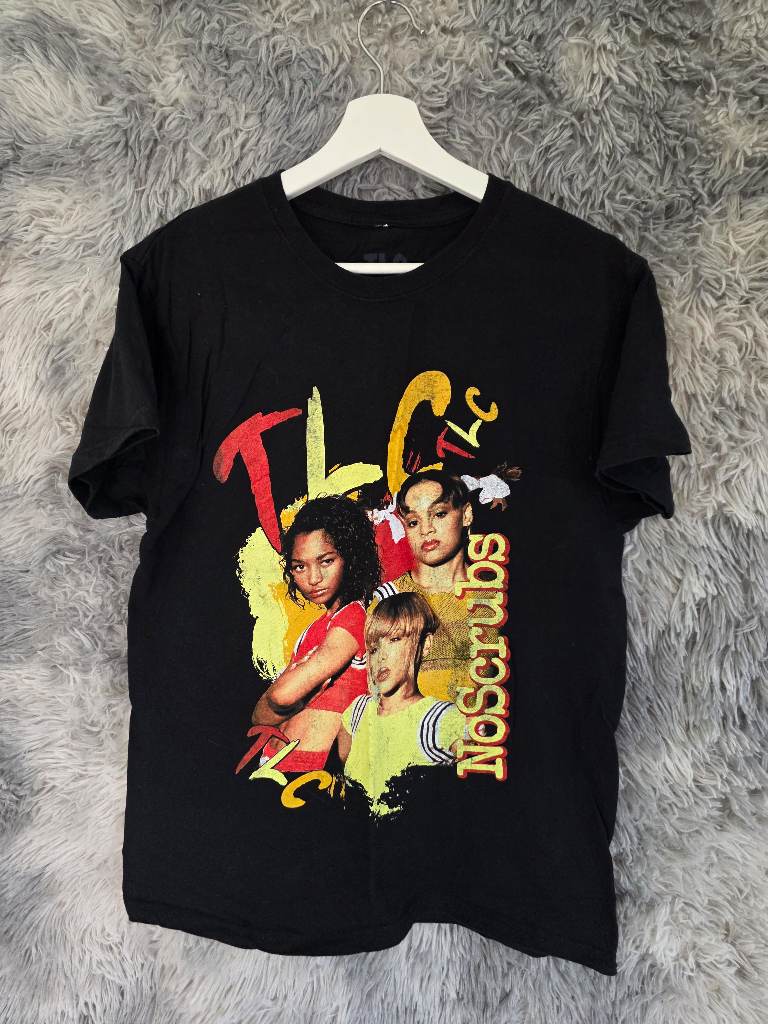 TLC “No Scrubs” T-Shirt – Official Band Merch – Black – Size M