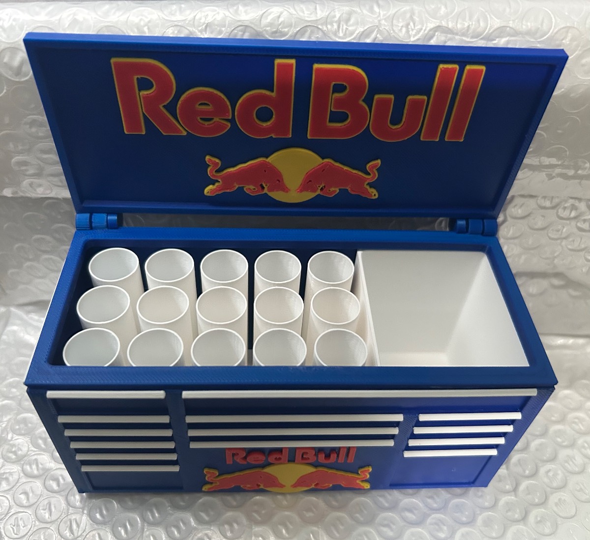 Redbull toolbox pen holder