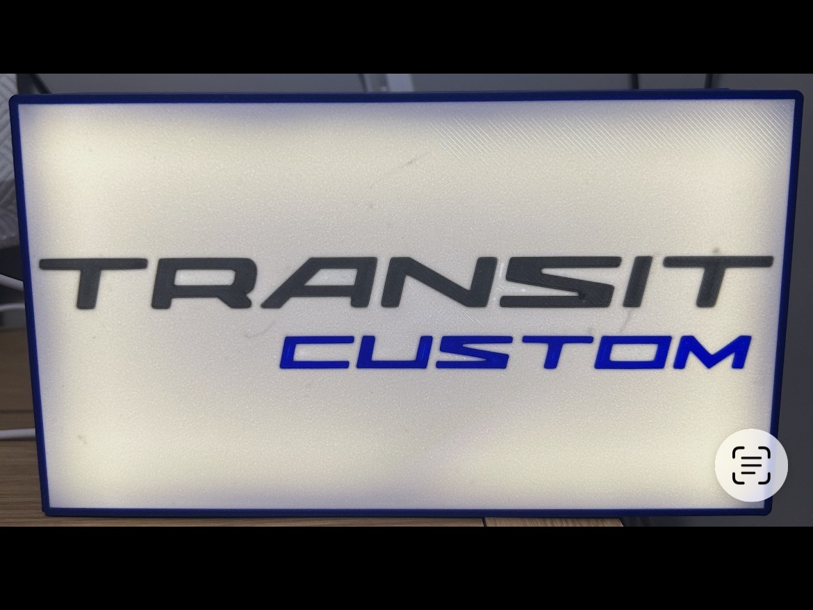 Transit custom light box 3d print