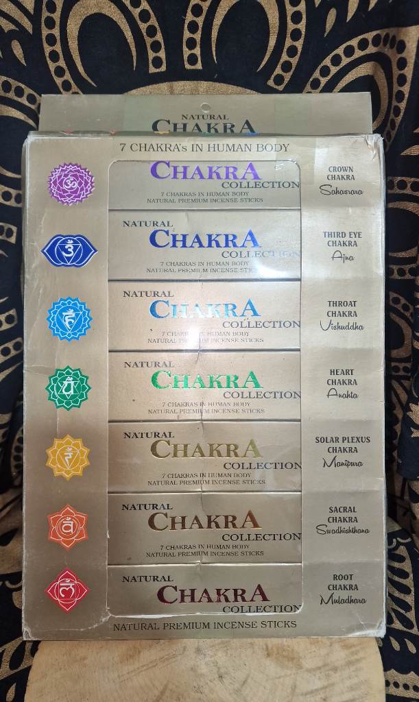 Natural chakra collection incense sticks gift set
