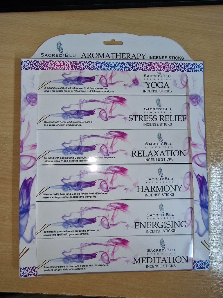 Sacred blu aromatherapy incense sticks gift set
