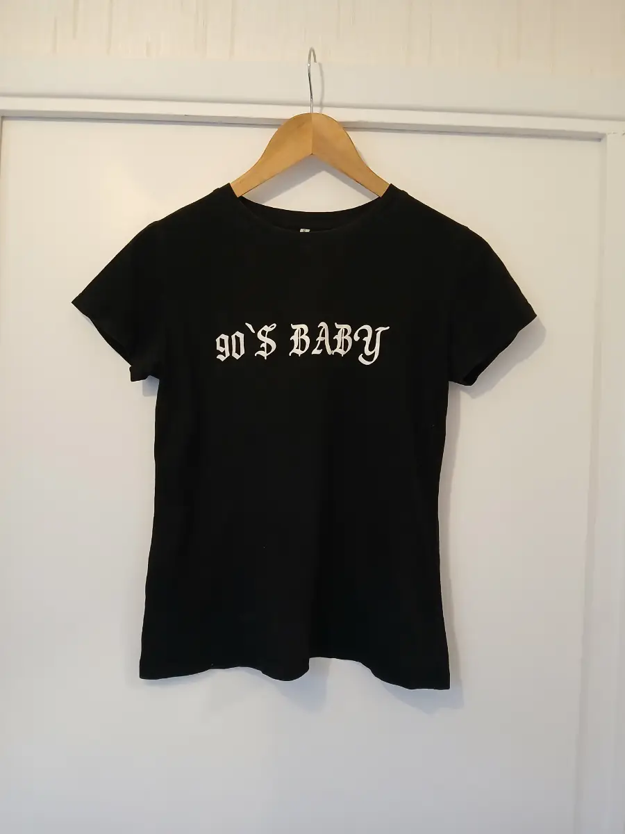 SHEIN Black 90'S Baby Graphic T-Shirt Size Small