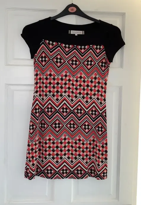 Principals by Ben de Lisi Geometric Pattern Mini Dress Size 8