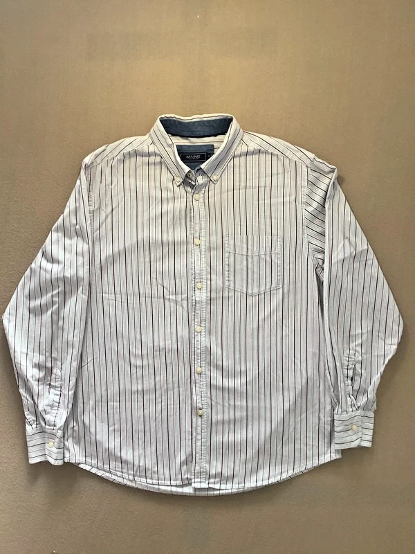 Maine New England Men’s Long Sleeve Striped Shirt Size Medium