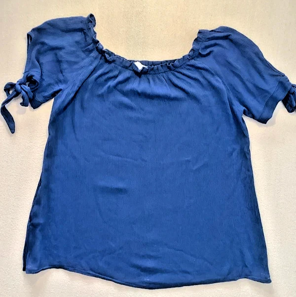 Sparta Made In Italy Navy Blue Bardot Top One Size