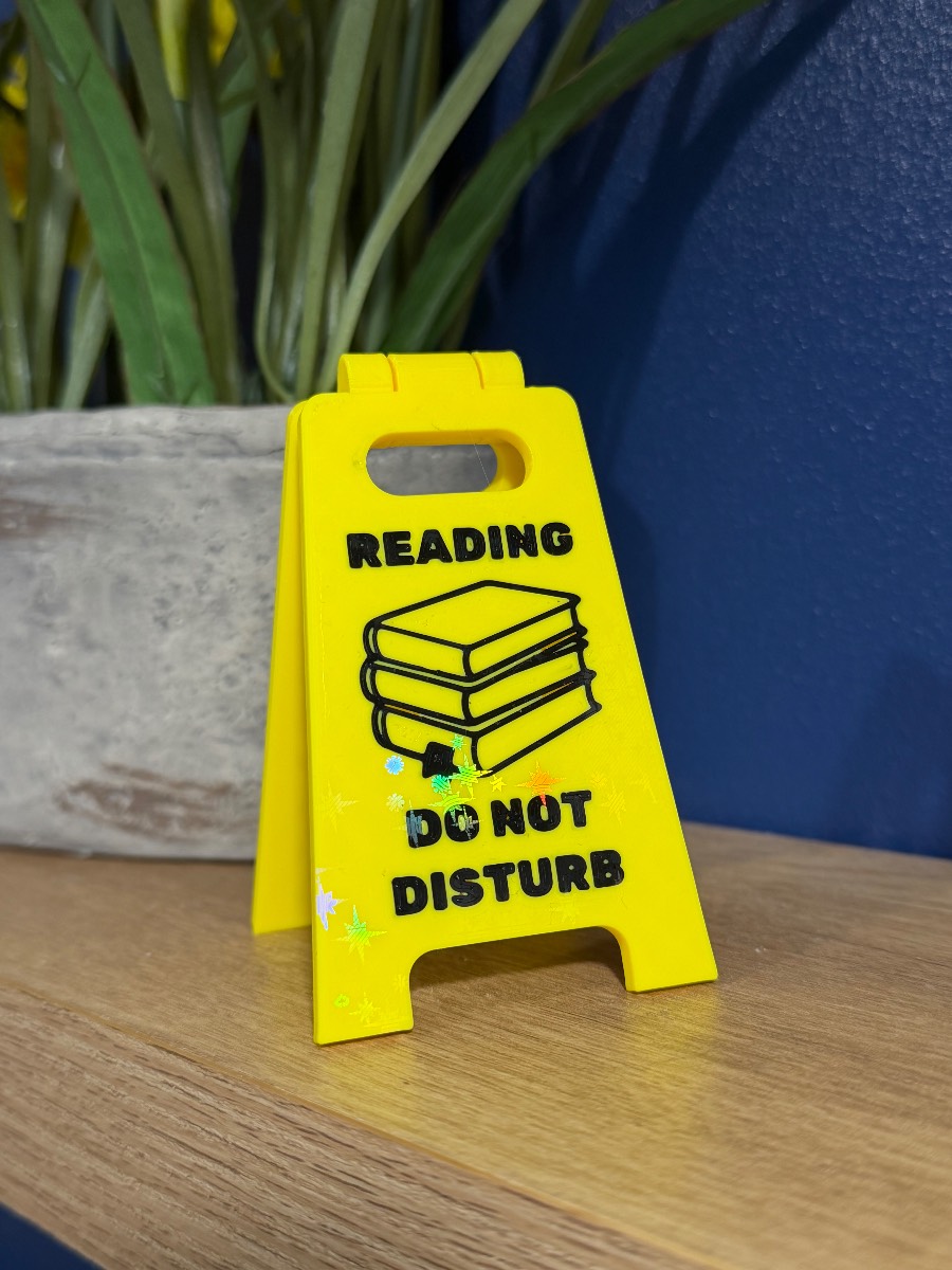 Reading Do Not Disturb Mini Folding Shelf Sign Bookish Decor